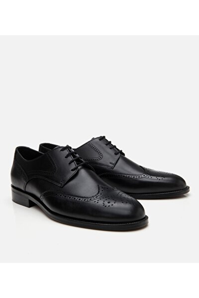 Hotiç Erkek Deri Siyah Hafif Tabanlı Klasik Ayakkabı - Görsel 3