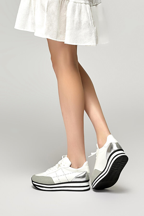 Butigo 19S-179 Beyaz Kadın Spor Ayakkabı