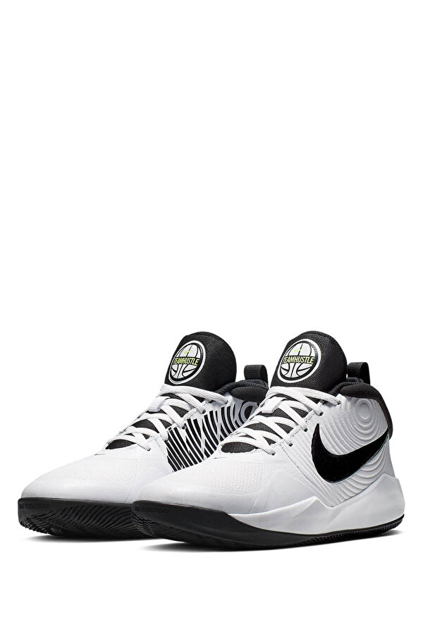Nike TEAM HUSTLE D 9 (GS) Beyaz Erkek Çocuk Basketbol Ayakkabısı