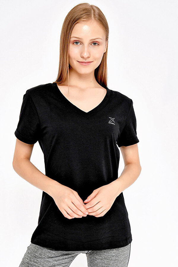 Kinetix W-1802 MARYANN KK TSHIRT Siyah Kadın T-Shirt