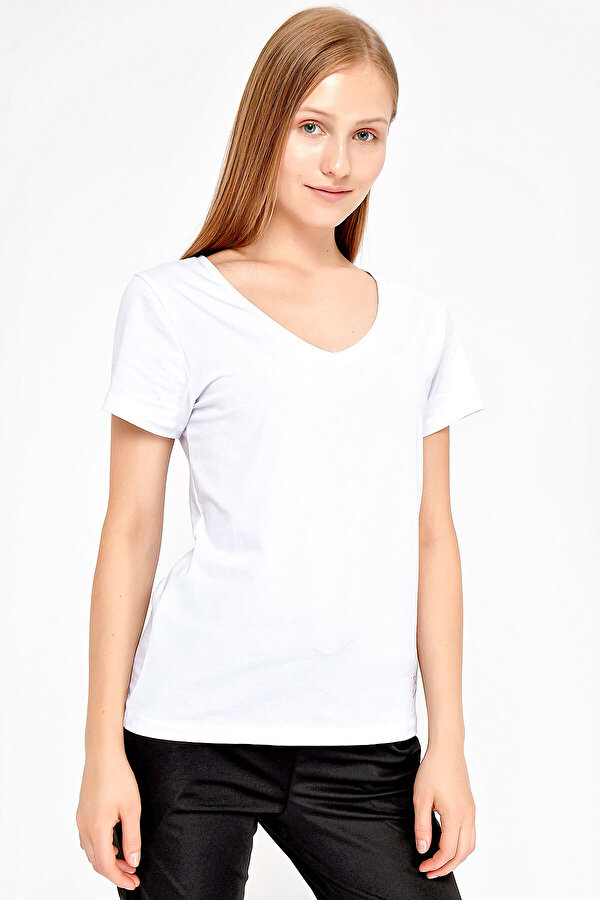 Kinetix W-18129 WELBY KK TSHIRT B Beyaz Kadın T-Shirt