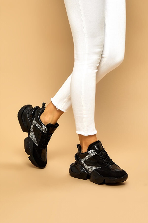 Butigo DİOS Siyah Kadın Sneaker Ayakkabı