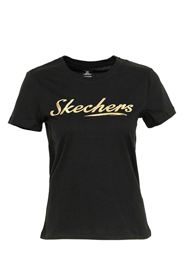 Skechers GRAPHIC TEE W  SH Siyah Kadın T-Shirt