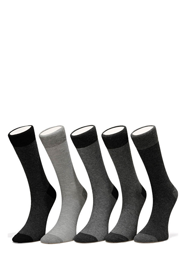 Garamond CIZGI 5 LI SKT-M Siyah Erkek Soket Çorap