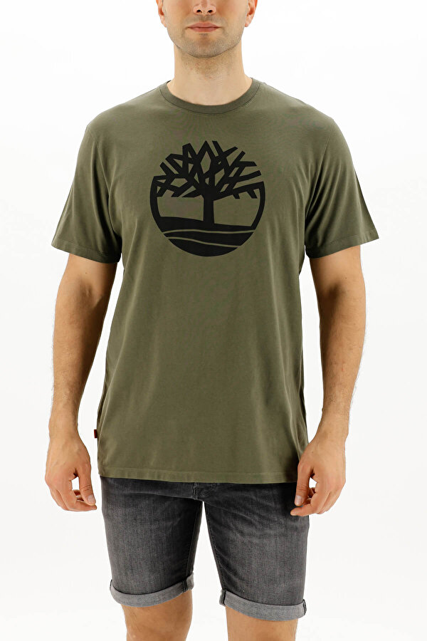 Timberland SS KENNEBEC RIVER TREE LO Haki Erkek Kısa Kol T-Shirt