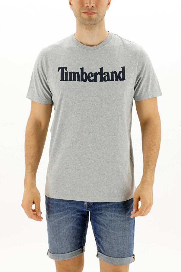 Timberland SS KENNEBEC RIVER LINEAR GRI Erkek Kısa Kol T-Shirt