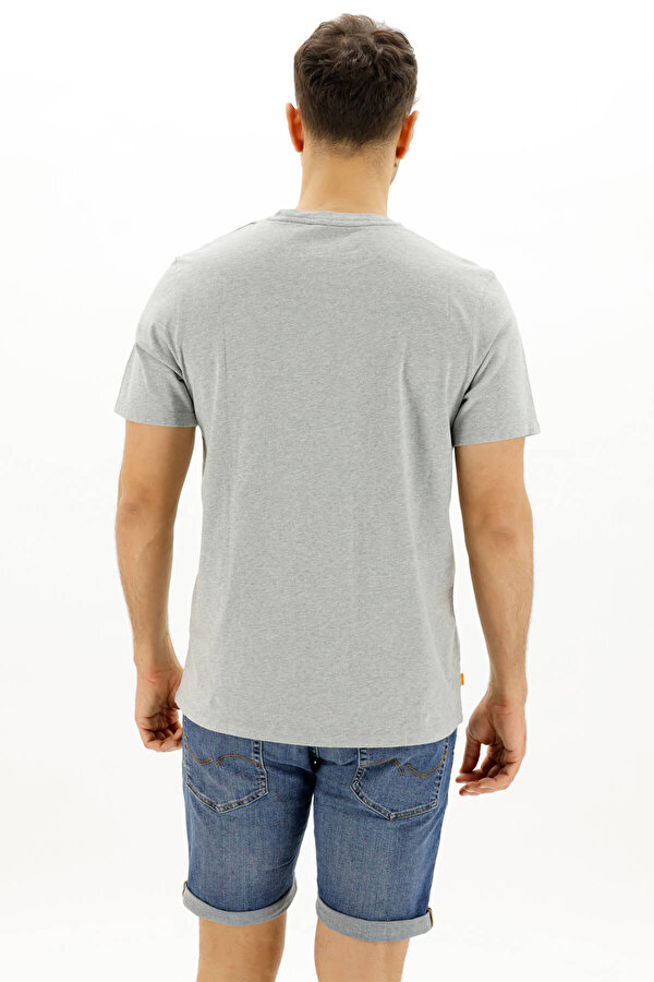 Timberland SS KENNEBEC RIVER LINEAR Gri Erkek Kısa Kol T-Shirt