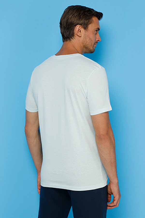 Jack & Jones JORBOOSTER TEE SS CREW NE Mavi Erkek Kısa Kol T-Shirt