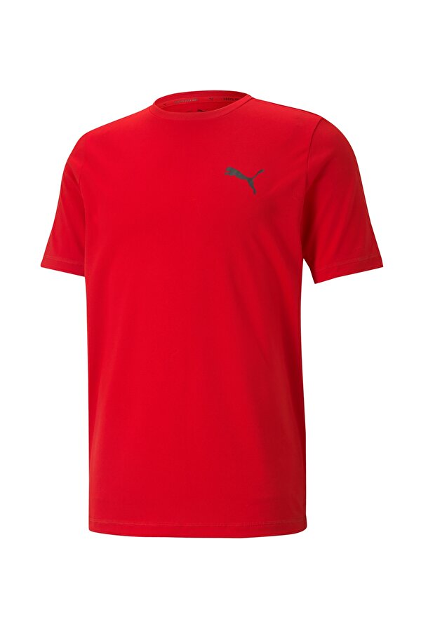 Puma ACTIVE SMALL LOGO TEE Kırmızı Erkek Kısa Kol T-Shirt