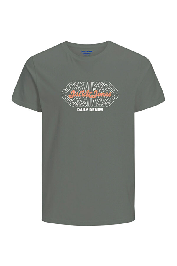 Jack & Jones JORBOOSTER SS CREW NECK J Yeşil Erkek Kısa Kol T-Shirt