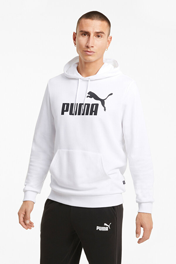 Puma ESS BIG LOGO HOODIE TR Beyaz Erkek Sweatshirt