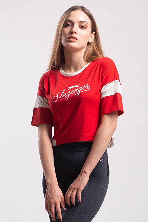 Slazenger POLSY Kırmızı Kadın Kısa Kol T-shirt