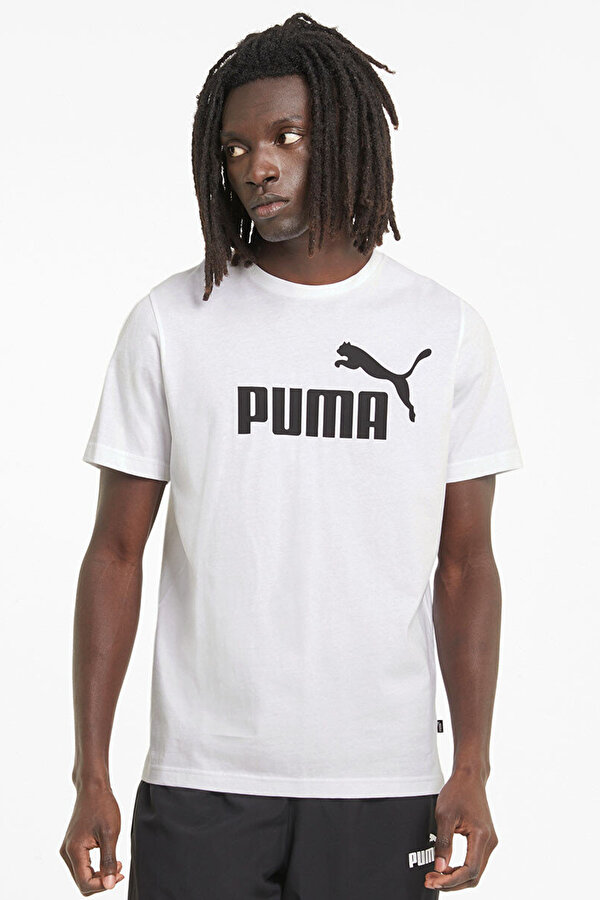 Puma Ess Logo Tee Белый Мужчина Футболка