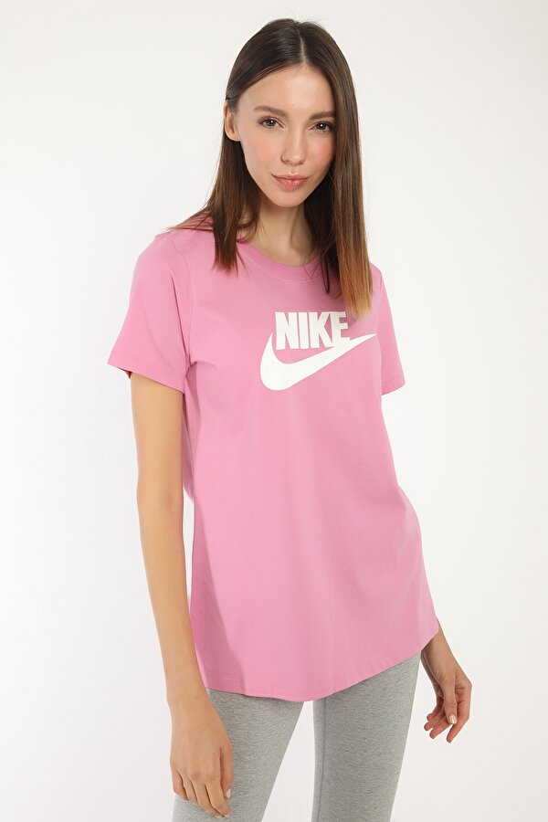 Nike W NSW TEE ESSNTL ICON FUT Pembe Kadın Kısa Kol T-Shirt