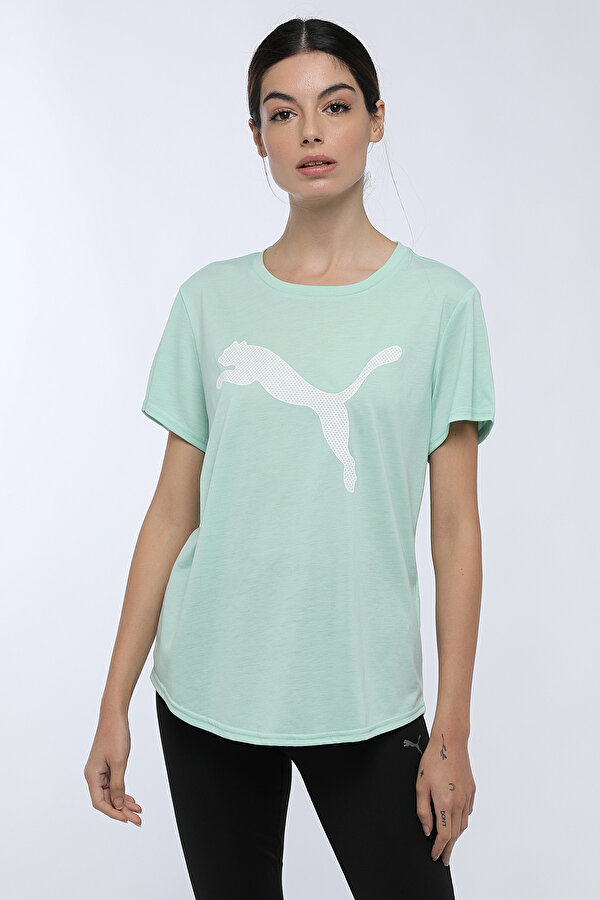 Puma EVOSTRIPE TEE Mavi Kadın Kısa Kol T-Shirt