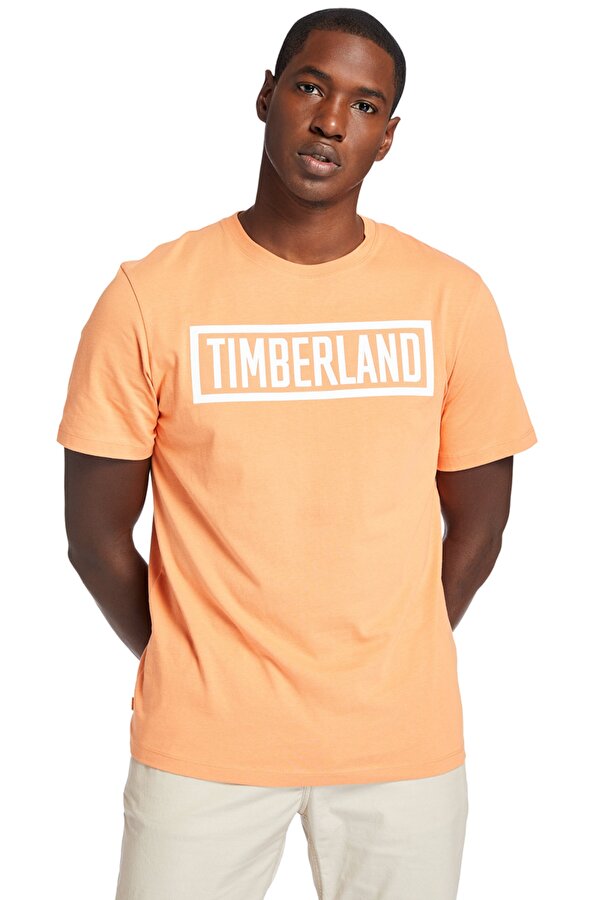 Timberland SS MINK BROOK LINEAR LOGO Taba Erkek Kısa Kol T-Shirt