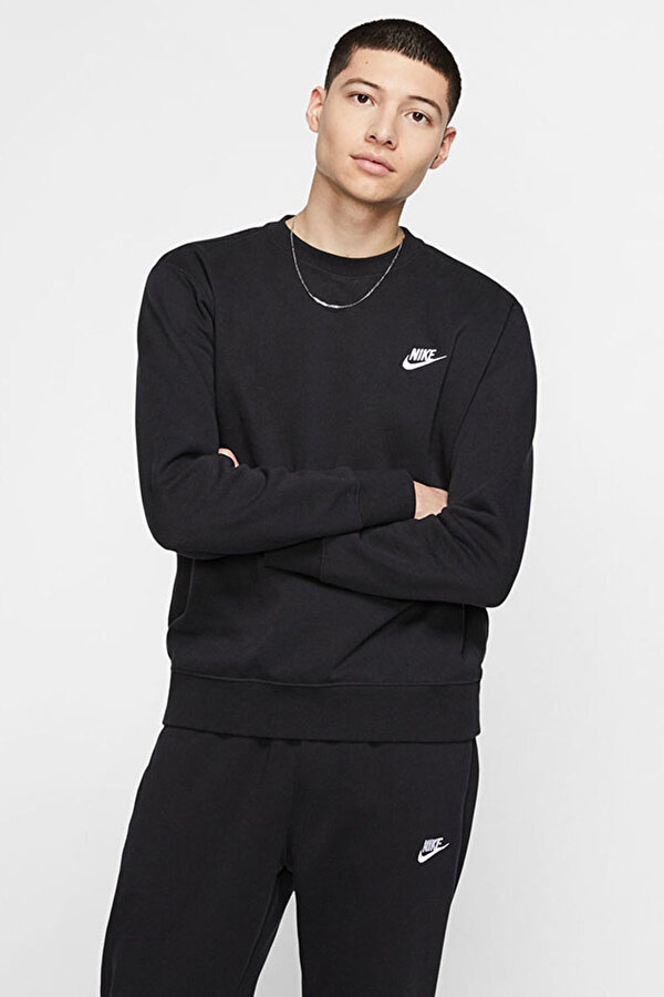 Nike M NSW CLUB CRW BB Siyah Erkek Sweatshirt