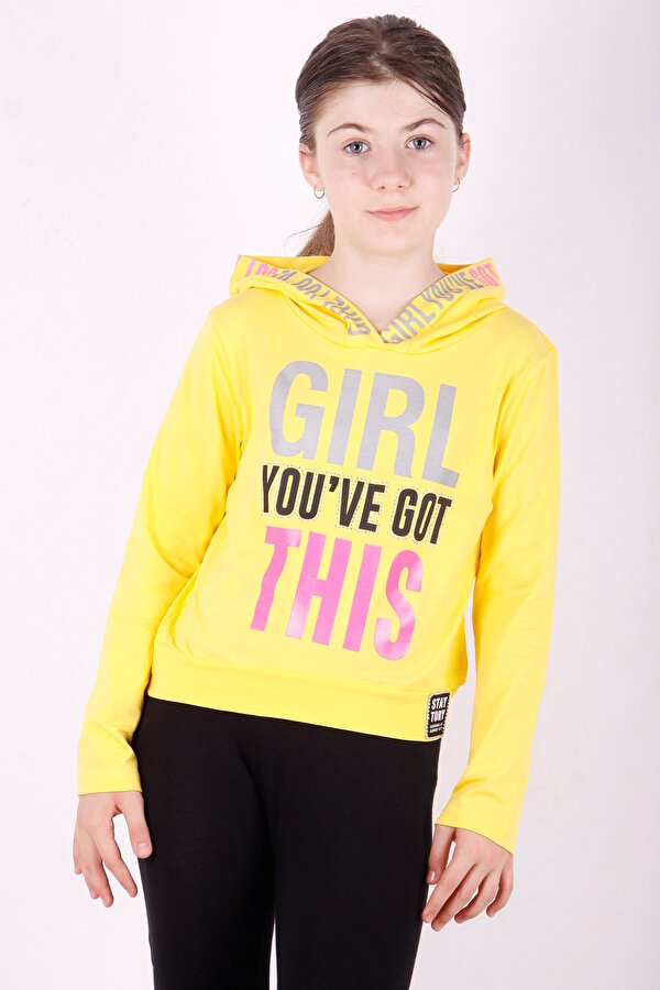 Toontoy Kız Çocuk Girl This Baskılı Sweatshirt