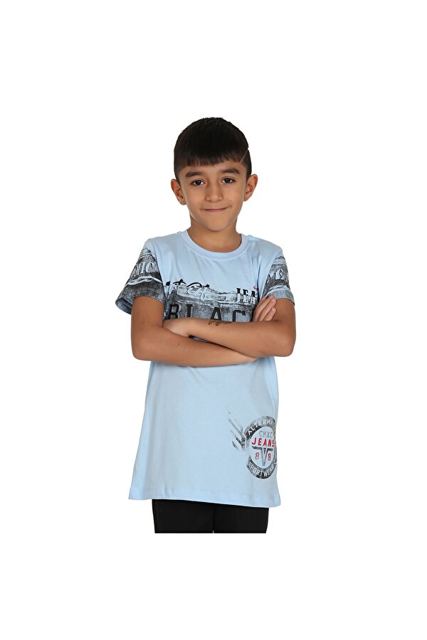 Toontoy Erkek Çocuk T-Shirt Black Baskılı CN6666 Toontoy Erkek Çocuk T-Shirt Black Baskılı CN6666