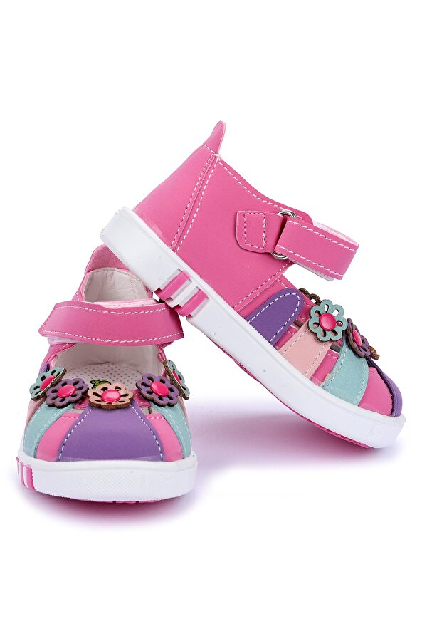 Kiko Kids Kiko Şb 750-56 Orto pedik Kız Çocuk İlk Adım Ayakkabı Sandalet Fuşya - Mor