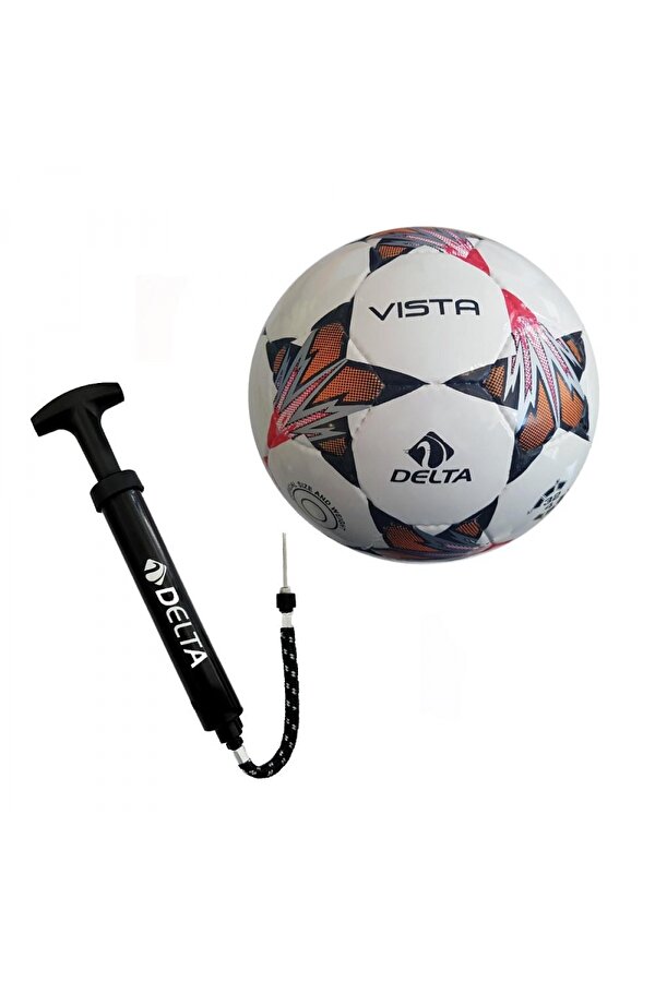 Delta Vista El Dikişli 4 Numara Futbol Topu + Top Pompası
