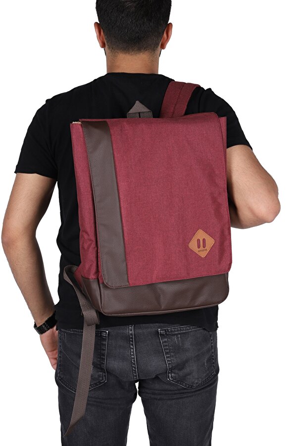 Strong Bag STRONG 15.6 İNCH Laptop Bölmeli Sırt Çantası, Okul ve Seyahat Çantası KFT02 BORDO