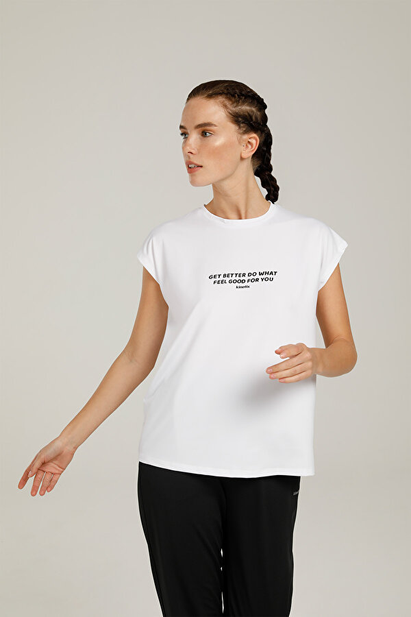 Kinetix KALINA T-SHIRT 1PR Beyaz Kadın Kısa Kol T-Shirt