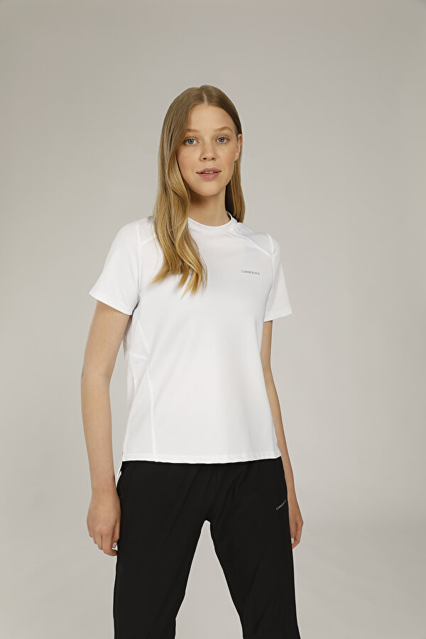 Lumberjack CT151 MARIA PES T-SHIRT Beyaz Kadın Kısa Kol T-Shirt