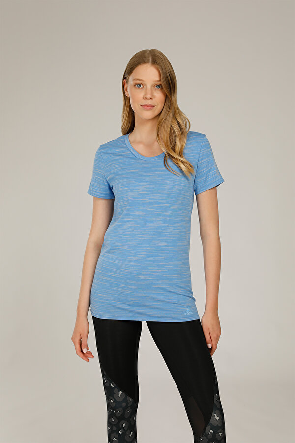 adidas 25/7 TEE CODE W Mavi Kadın Kısa Kol T-Shirt
