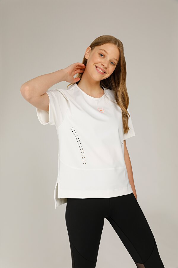 adidas TRUESTR L TEE Beyaz Kadın Kısa Kol T-Shirt
