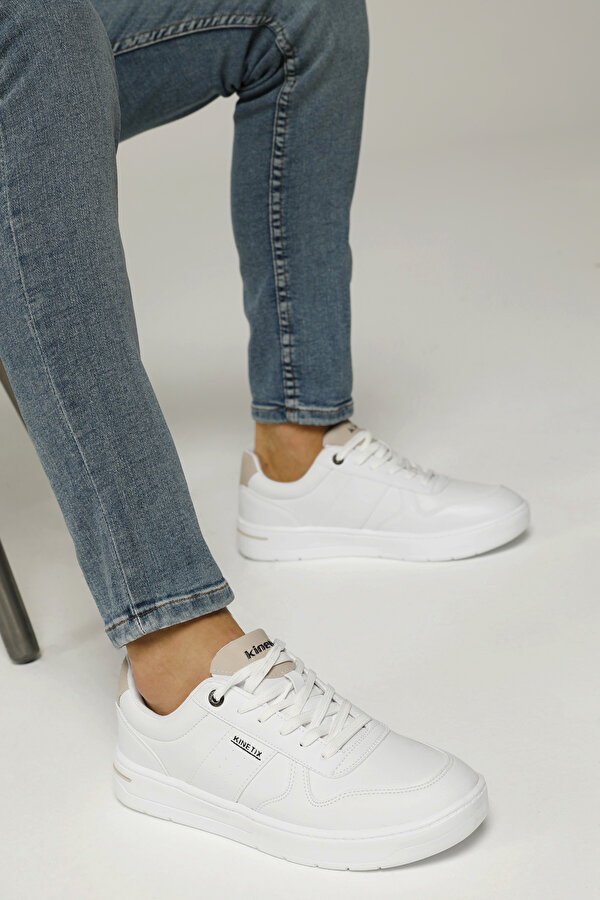 Kinetix Baron 1Pr Белый Мужчина Кроссовки На Утолщенной П