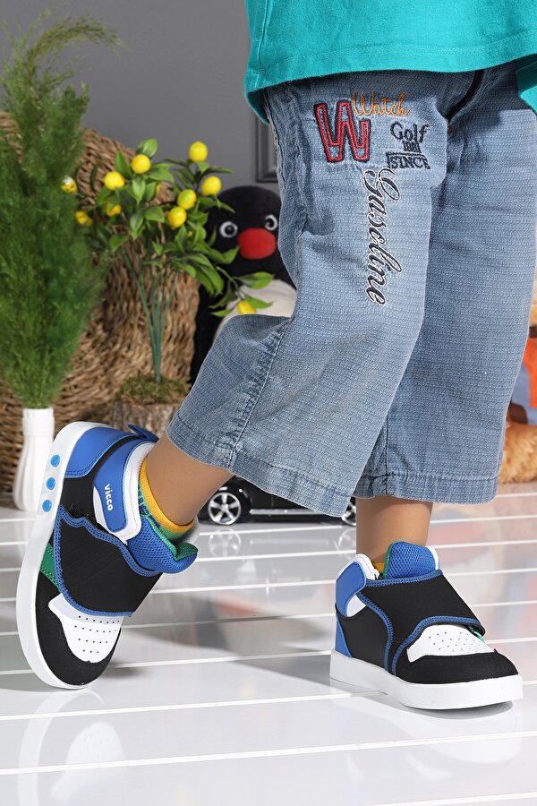 VICCO 313.20K.100 Ufo Cırtlı Kız/Erkek Çocuk Spor Ayakkabı Saks Mavi - Siyah