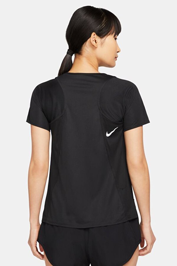 Nike W NK DF RACE TOP SS Siyah Kadın Kısa Kol T-Shirt