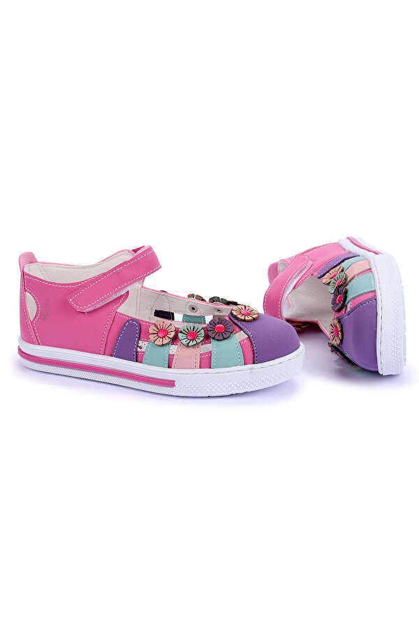 Kiko Kids Kiko Şb 226012775-81 Orto pedik Kız Çocuk Sandalet Ayakkabı Fuşya - Mor IV9532