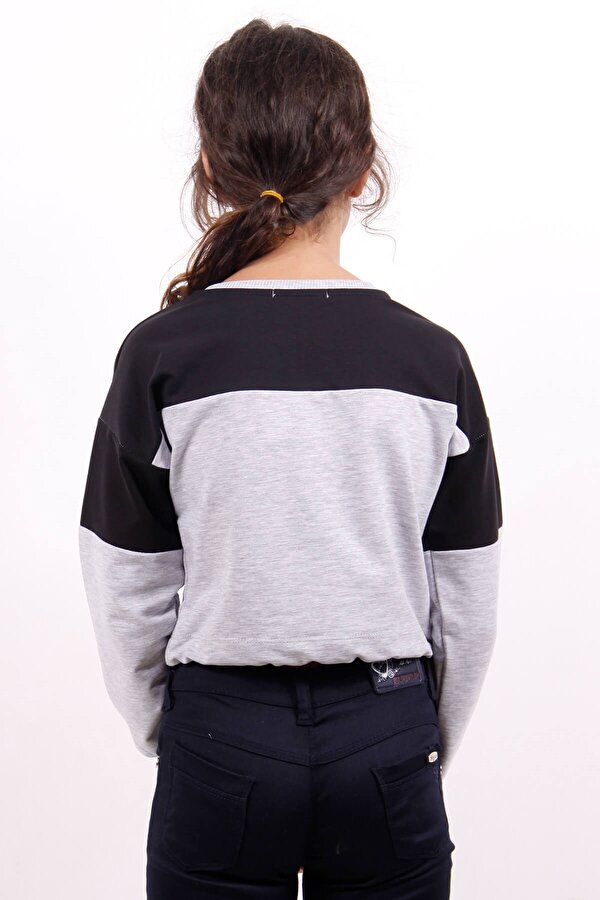 Toontoy Kız Çocuk Varaklı Girl Baskılı Sweatshirt CN8064