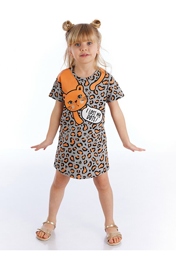 Denokids Lost Leopar Kız Elbise