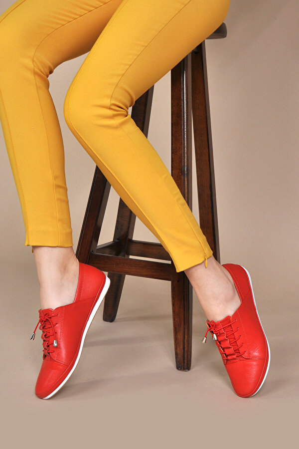 Vizon Ayakkabı Kadın  Kırmızı Günlük Ayakkabı VZN20-061Y