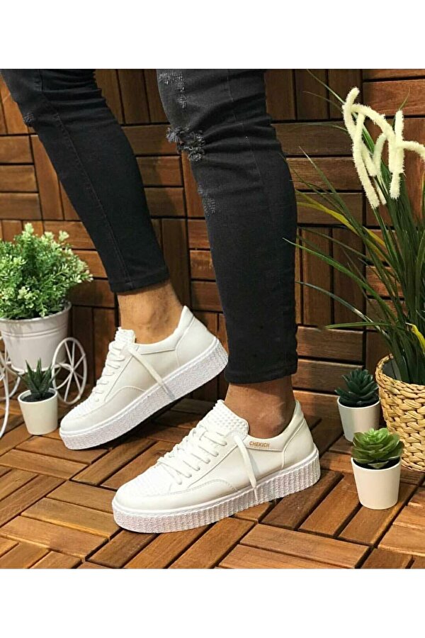 Chekich CH017 FBT Pyramid Erkek Ayakkabı BEYAZ