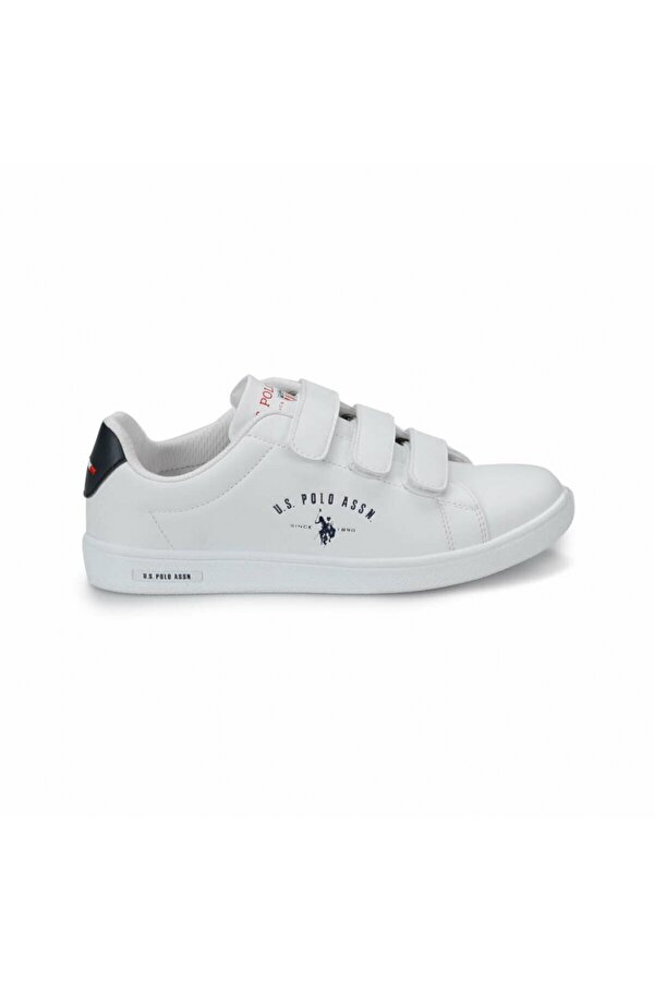 U.S. Polo Assn. U.S Polo Assn. Sınger Beyaz Cırtlı Erkek-Kız Çocuk Sneaker Spor Ayakkabı