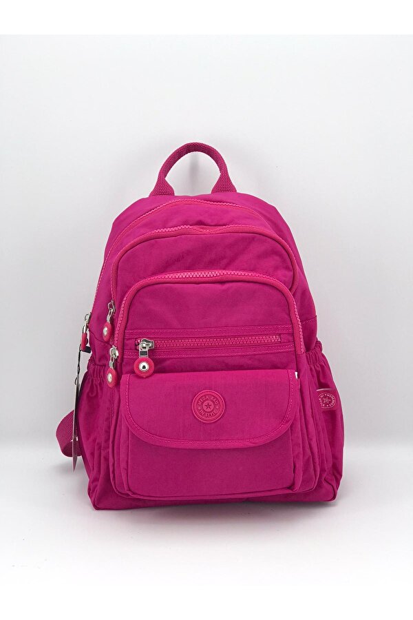 MEGA 255 KRİNKIL KUMAŞ SIRT ÇANTASI PEMBE