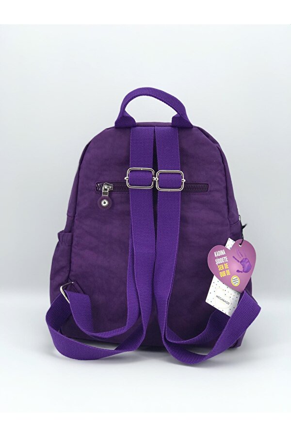 MEGA 252 KRİNKIL KUMAŞ SIRT ÇANTASI MOR