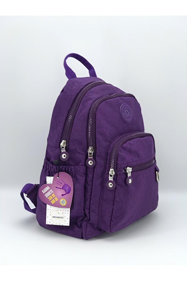 MEGA 252 KRİNKIL KUMAŞ SIRT ÇANTASI MOR
