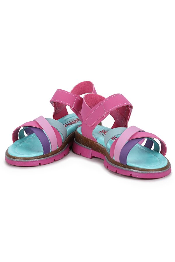 Kiko Kids Şb 2722-27 Orto pedik Kız Çocuk Sandalet Terlik Fuşya - Mor