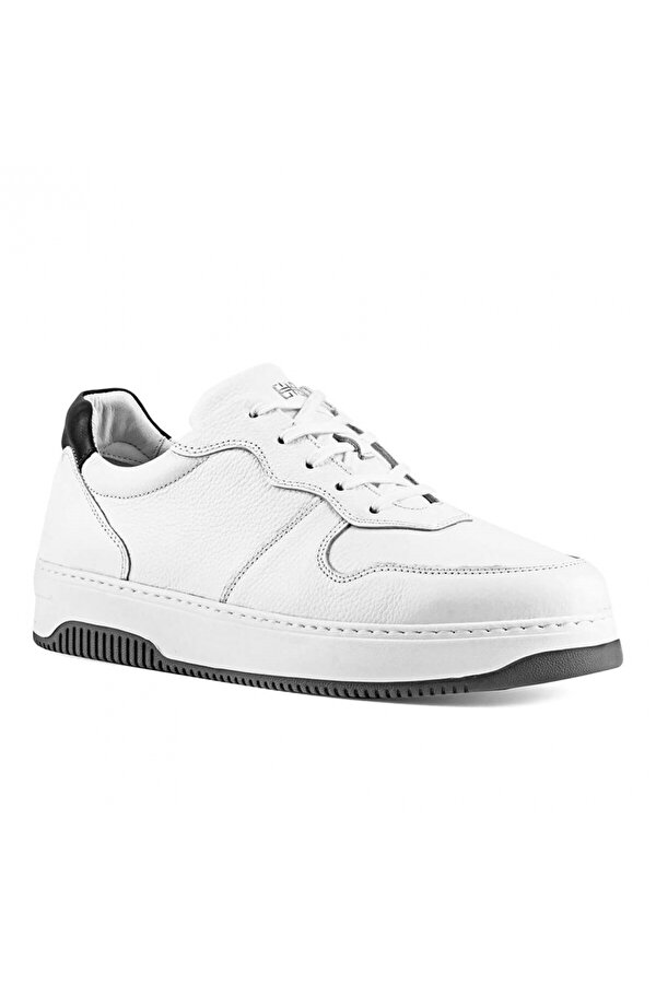 Cabani Hakiki Deri Beyaz Bağcıklı Erkek Spor Ayakkabı ZB8150