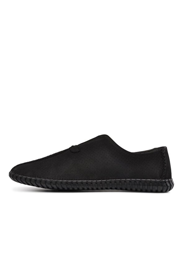 Derimas 506-L Siyah Nubuk Erkek Hakiki Deri Slip On Ayakkabı ZB8837