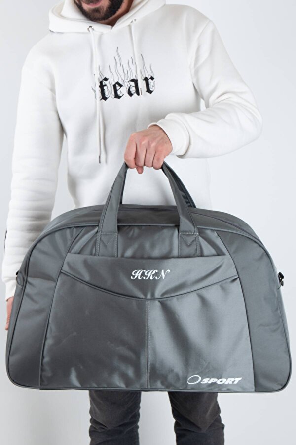 byHAKAN GK26 büyükboy klasik seyahat valizi spor hastane çantası el omuz annebebek çantası kabin boy hostes GRİ