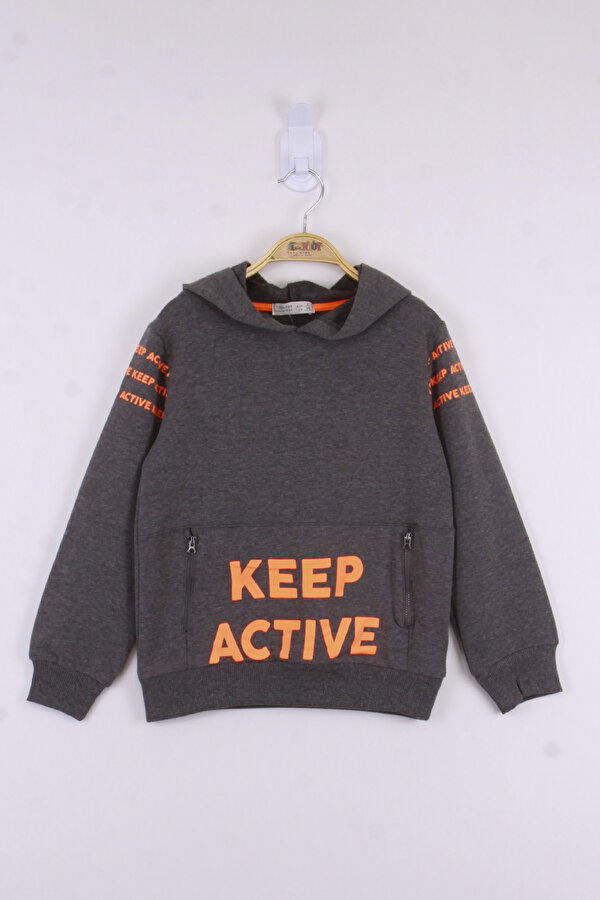 Toontoy Erkek Çocuk Keep Active Baskılı Sweatshirt