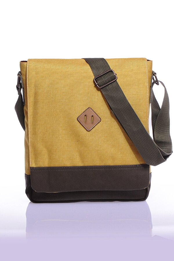 Hakkan Çanta GK15 POSTACI DİK  ÇAPRAZ ÇANTA SARI-HAKİ