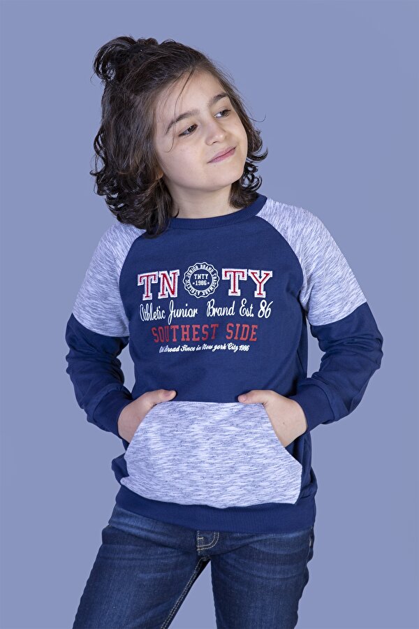 Toontoy Erkek Çocuk Garni Detaylı Nakışlı Sweatshirt