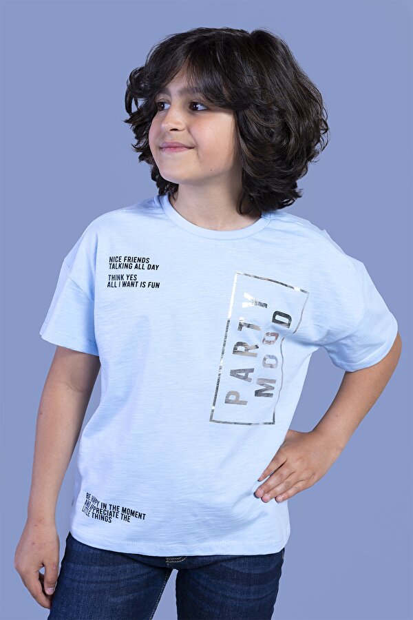 Toontoy Erkek Çocuk Düşük Kol Varak Baskılı Tişört